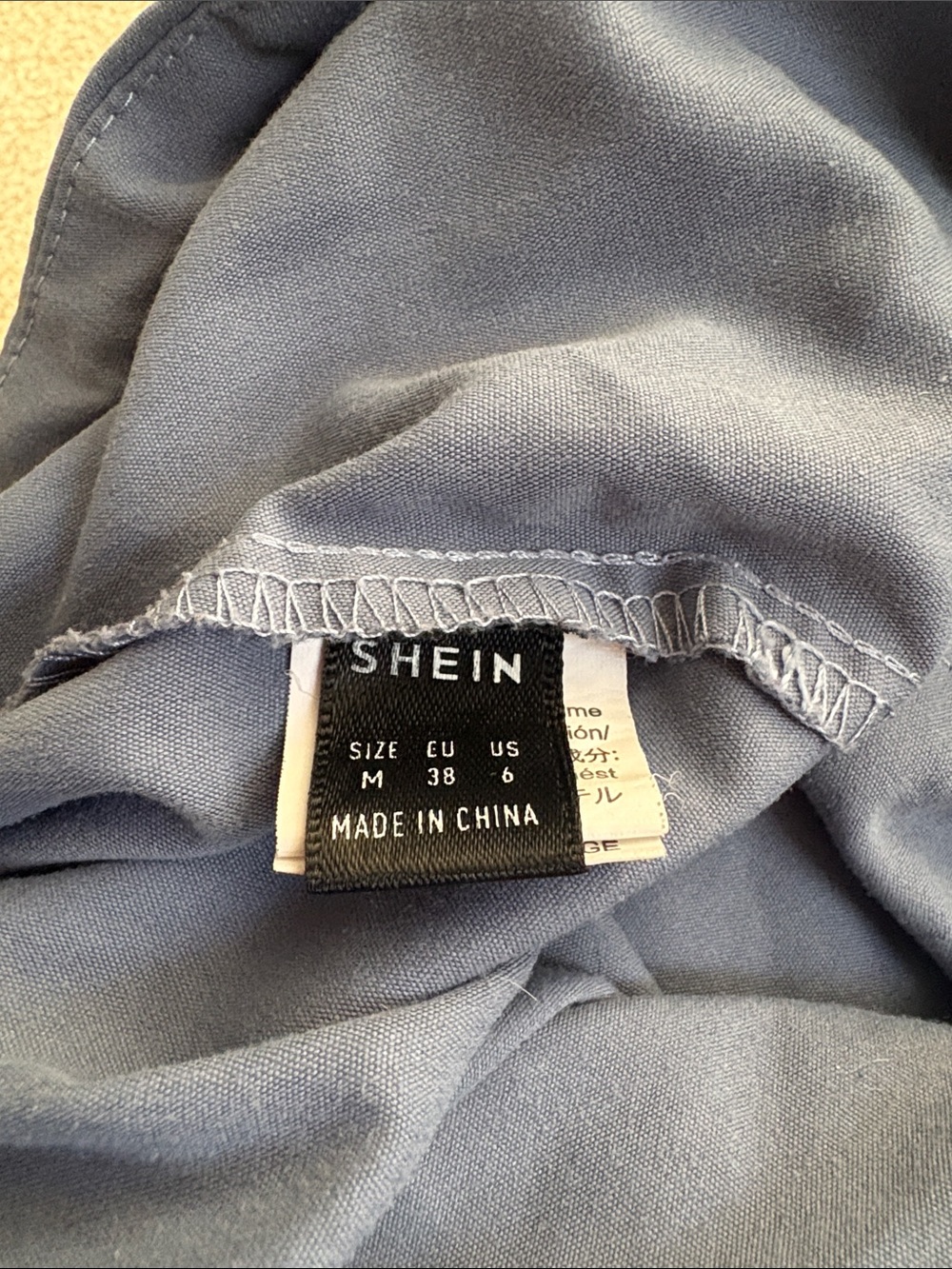 Women's Blue Grey Drawstring Casual Shorts - Picture 4 of 4